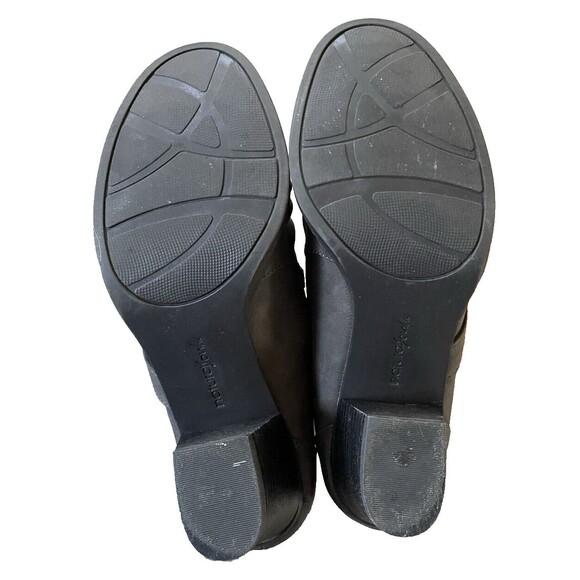 Natural Soul Loafer Pumps Womens 10M Black Slip On Block Heel Casual Leather - Picture 2 of 4